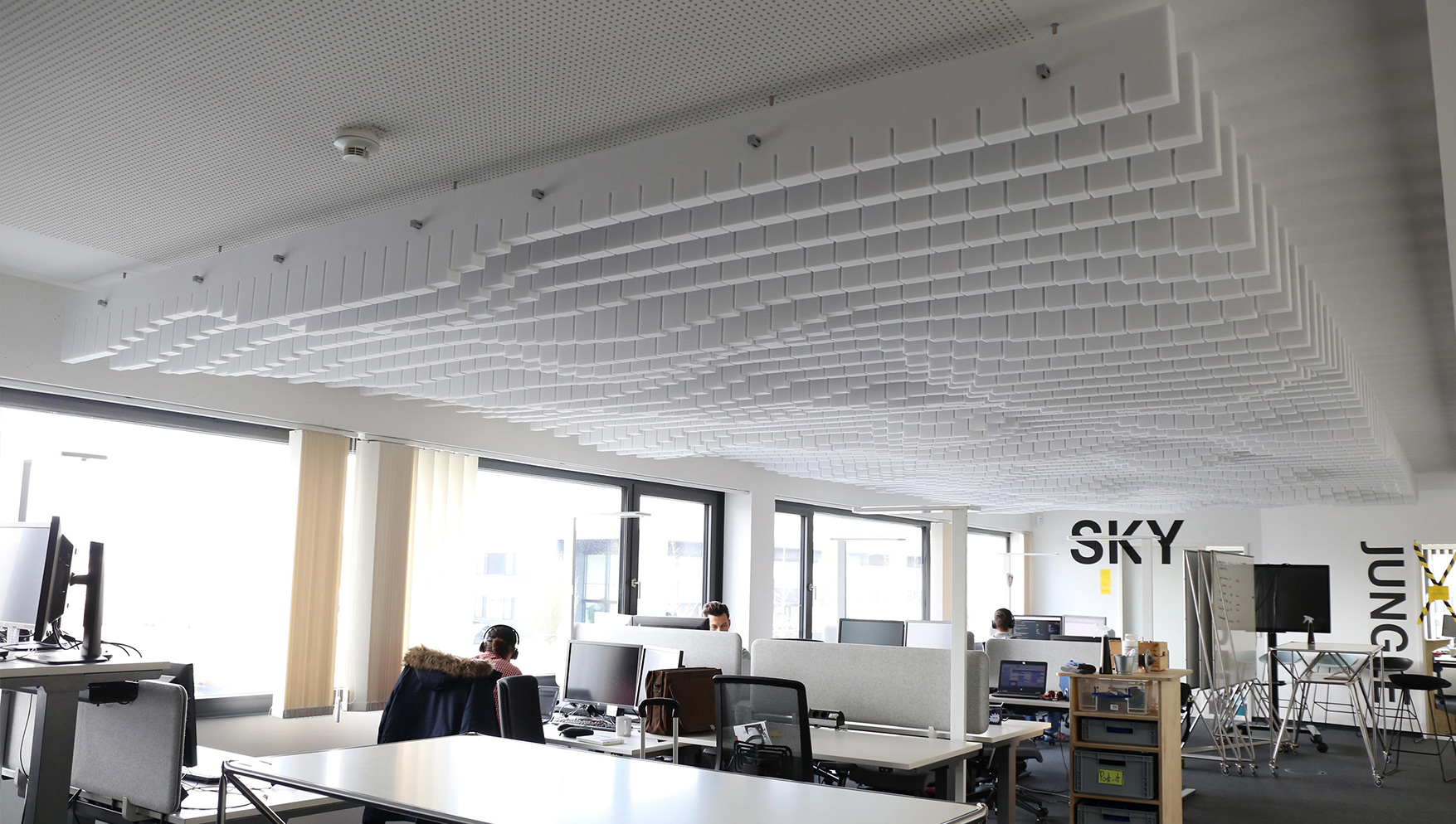 akustik ses yalıtım köpüğü baffle panel uygulaması